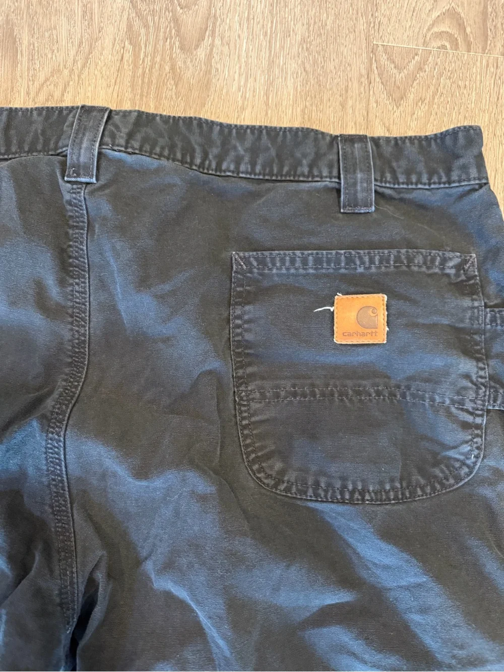 Carhartt B151 Work Pants Black Loose Dungaree Fit Carpenter Utility 44x30 Cotton